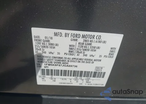 2018 Ford Explorer Limited z USA, uszkodzony, nr VIN 1FM5K8F87JGA69736